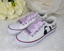 Load image into Gallery viewer, Alternative Wedding Shoes, Personalised Converse Style Trainers/Sneakers