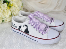 Load image into Gallery viewer, Alternative Wedding Shoes, Personalised Converse Style Trainers/Sneakers