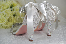 Load image into Gallery viewer, Blush Pink & Ivory Wedding Sandals Size UK6/US8.5