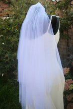 Load image into Gallery viewer, 2-Tier Sparkling Glitter Bridal Veils - 100cm to 300cm - Ivory, White or Champagne - with Comb & Blusher