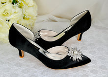 Load image into Gallery viewer, Low Heel Satin Pumps