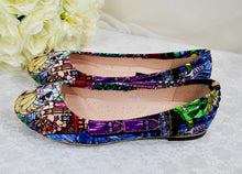 Load image into Gallery viewer, Beauty and the Beast Wedding Shoes, Flat Bridal Shoes and Clutch Bag - WIDE Fit Available