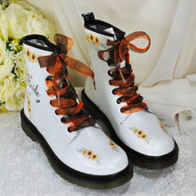 Load image into Gallery viewer, Bridal Shoe Laces - DIY Your Wedding Shoes - Converse Trainers, Sneakers, Doc Martins, Boots - Double Organza Ribbon Laces