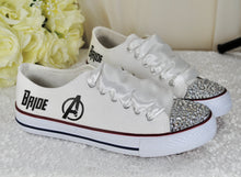 Load image into Gallery viewer, Alternative Wedding Shoes, Personalised Converse Style Trainers/Sneakers