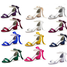 Load image into Gallery viewer, Emerald Green Block Heel Sandals- Other Colours