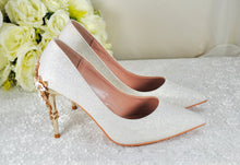 Load image into Gallery viewer, Ivory Glitter Bridal Pump