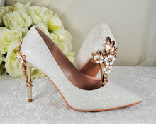 Load image into Gallery viewer, Ivory Glitter Bridal Pump