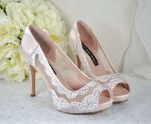 Load image into Gallery viewer, LAST ONE Rose Gold Wedding Shoes Size UK4/US6.5
