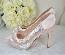 Load image into Gallery viewer, LAST ONE Rose Gold Wedding Shoes Size UK4/US6.5