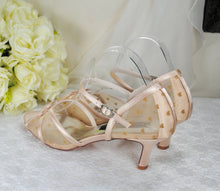 Load image into Gallery viewer, Champagne Embroidered Wedding Shoes - UK5 - Ready to Dispatch