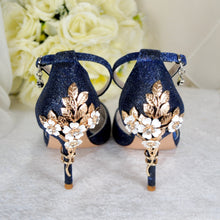 Load image into Gallery viewer, Glitter Wedding Shoes with 'Cherry Blossom'