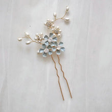 Load image into Gallery viewer, Forget me not hairpins, 'Something Blue' Set of 3 - IN STOCK