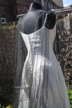 Load image into Gallery viewer, Wedding Cape - Celestial Moon and Star, Black or Ivory, Up to Cathedral Length Cape
