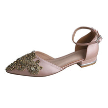 Load image into Gallery viewer, Bridal Flats with Rhinestone Appliqué