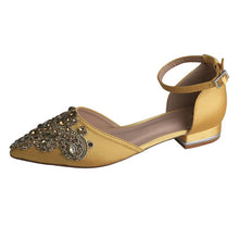 Load image into Gallery viewer, Bridal Flats with Rhinestone Appliqué