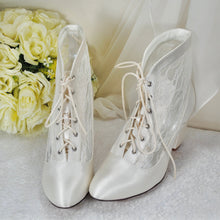Load image into Gallery viewer, Lace & Satin Boots