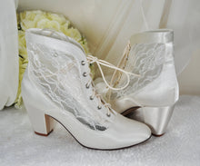 Load image into Gallery viewer, Lace & Satin Boots