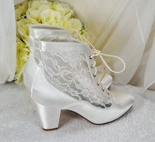 Load image into Gallery viewer, Lace & Satin Boots