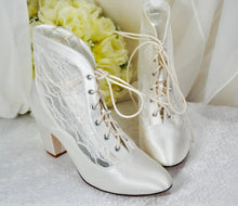 Load image into Gallery viewer, Lace & Satin Boots