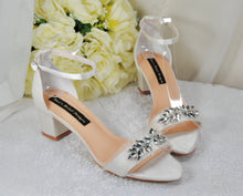 Load image into Gallery viewer, Block Heel Wedding Shoes UK8/US10.5