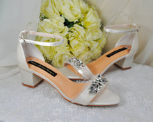 Load image into Gallery viewer, Block Heel Wedding Shoes UK8/US10.5