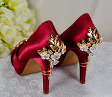 Load image into Gallery viewer, Burgundy with 'Cherry Blossom'