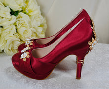 Load image into Gallery viewer, Burgundy with 'Cherry Blossom'