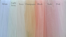 Load image into Gallery viewer, Glitter tulle samples, Dress fabric samples, fabric samples