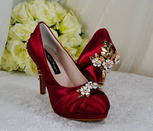 Load image into Gallery viewer, Burgundy with 'Cherry Blossom'