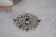 Load image into Gallery viewer, Beautiful Crystal Shoe Clips and Matching Bag - Handmade Clip for Shoes, Satin Bridal Bag, Clutch Bag for Bride, Wedding Accessories