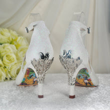 Load image into Gallery viewer, White Glitter Wedding Sandals Size UK3/US5.5