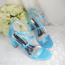 Load image into Gallery viewer, Blue Wedding Shoes Size UK6/US8.5