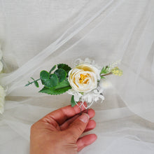 Load image into Gallery viewer, Floral Rose and Eucalyptus Hair Pin