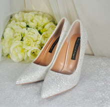 Load image into Gallery viewer, White Beauty & the Beast Bridal Shoes - Size UK4/US6.5