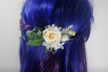 Load image into Gallery viewer, Floral Rose and Eucalyptus Hair Pin
