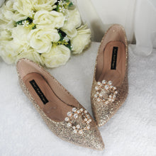 Load image into Gallery viewer, Champagne Bridal Flats