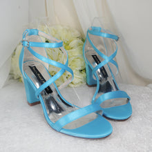 Load image into Gallery viewer, Blue Wedding Shoes Size UK6/US8.5