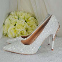 Load image into Gallery viewer, White Beauty & the Beast Bridal Shoes - Size UK4/US6.5
