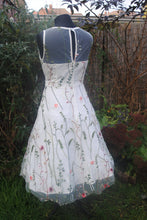 Load image into Gallery viewer, Embroidered Flower Tulle Dress - Size L / UK12
