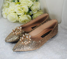 Load image into Gallery viewer, Champagne Bridal Flats
