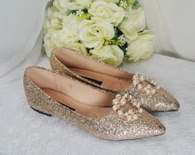 Load image into Gallery viewer, Champagne Bridal Flats