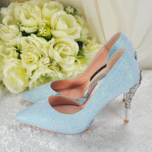 Load image into Gallery viewer, Blue Shimmer WEDDING SHOES