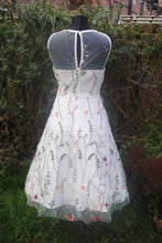 Load image into Gallery viewer, Embroidered Flower Tulle Dress - Size L / UK12