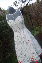 Load image into Gallery viewer, Embroidered Flower Tulle Dress - Size L / UK12