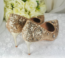Load image into Gallery viewer, Gold Celestial Bridal Shoes