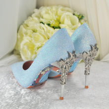 Load image into Gallery viewer, Blue Shimmer WEDDING SHOES
