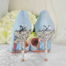 Load image into Gallery viewer, Blue Shimmer WEDDING SHOES