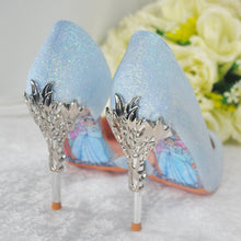Load image into Gallery viewer, Blue Shimmer WEDDING SHOES