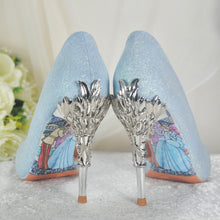 Load image into Gallery viewer, Blue Shimmer WEDDING SHOES