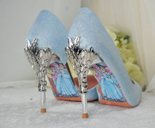 Load image into Gallery viewer, Blue Shimmer WEDDING SHOES